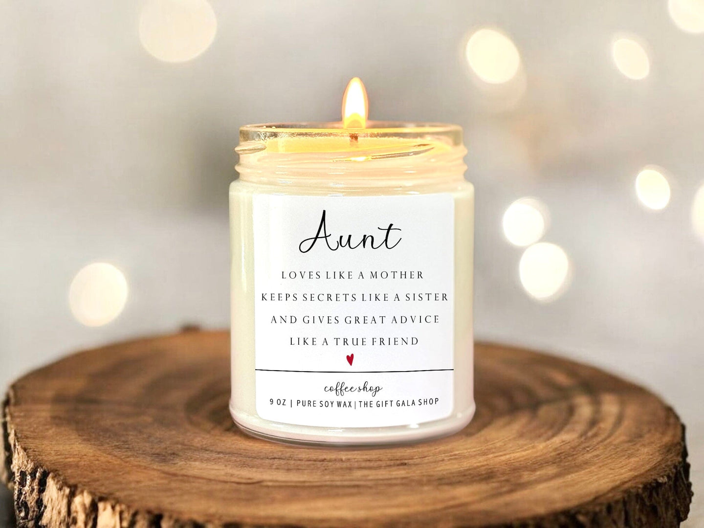 Best Aunt Ever Candle | Birthday Gift for Aunt | Thoughtful Gift from Niece or Nephew | Non Toxic Handmade Candle The Gift Gala Shop Candle Co.